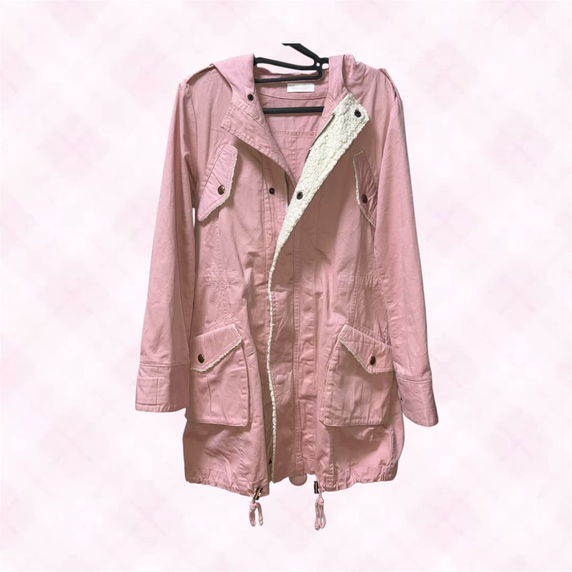 리즈리사 딸기우유 핑크 뽀글이 야상 히메갸루 갸루 대장템 상품이미지1