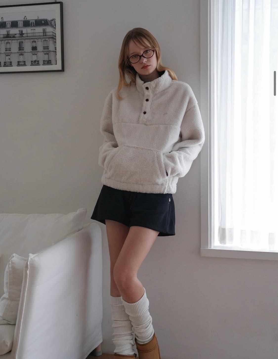 드헤베 하프 집업/아이보리 (원가15.8) 상품이미지3