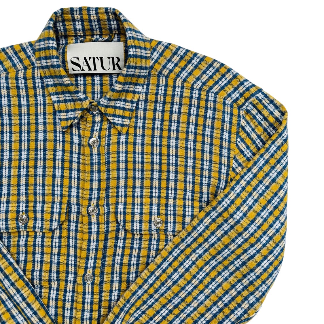 세터 더블 포켓 체크 플란넬 셔츠 M 상품이미지2