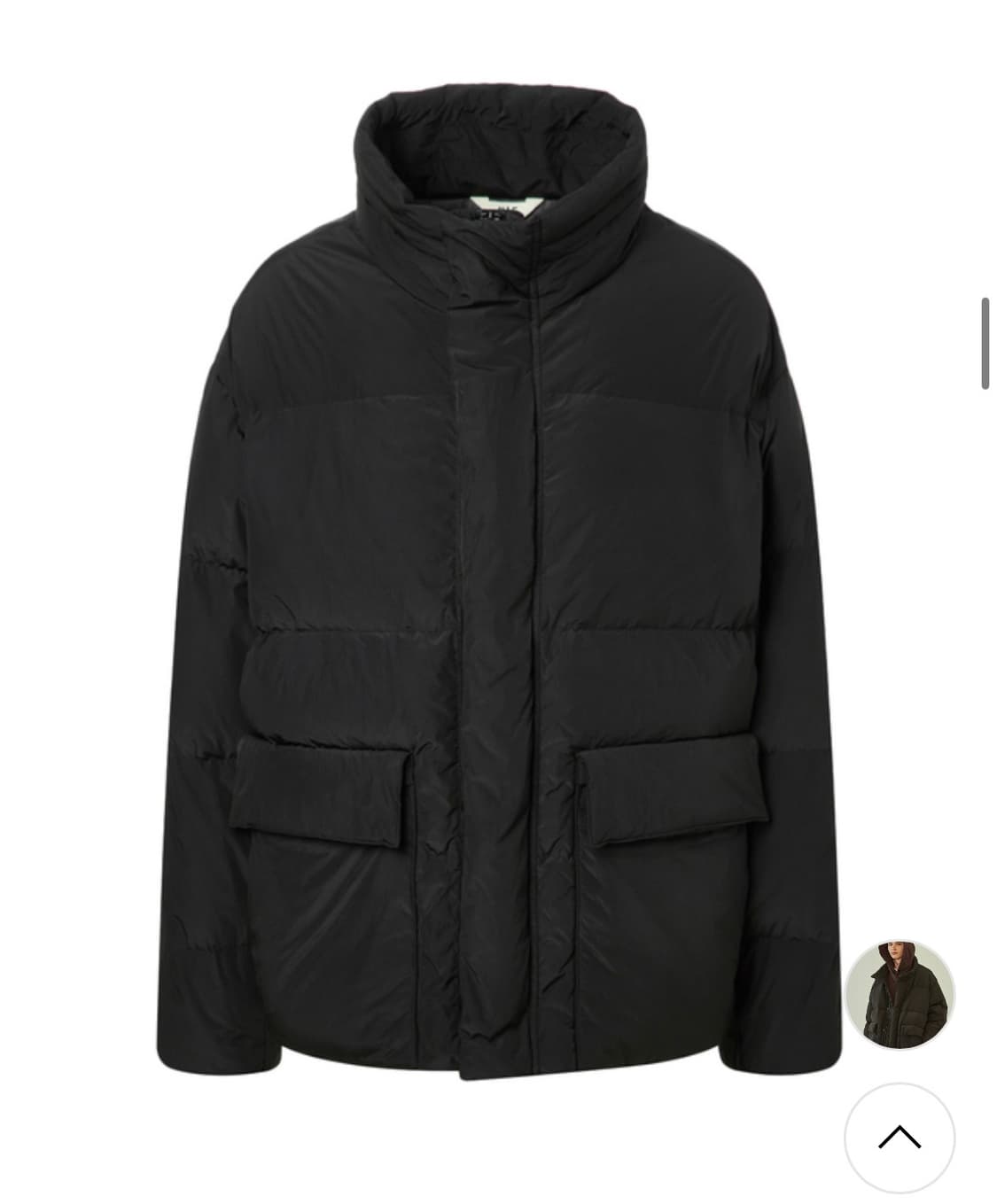 [XS]헤지스 HIS 구스다운 패딩 블랙 상품이미지1