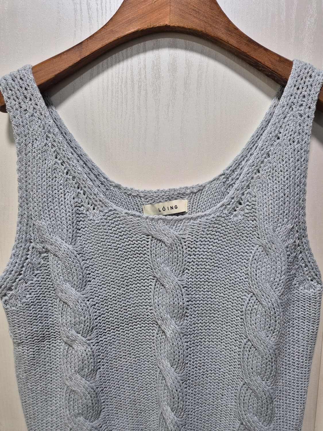 꽈배기 니트 슬리브리스 탑 상품이미지8