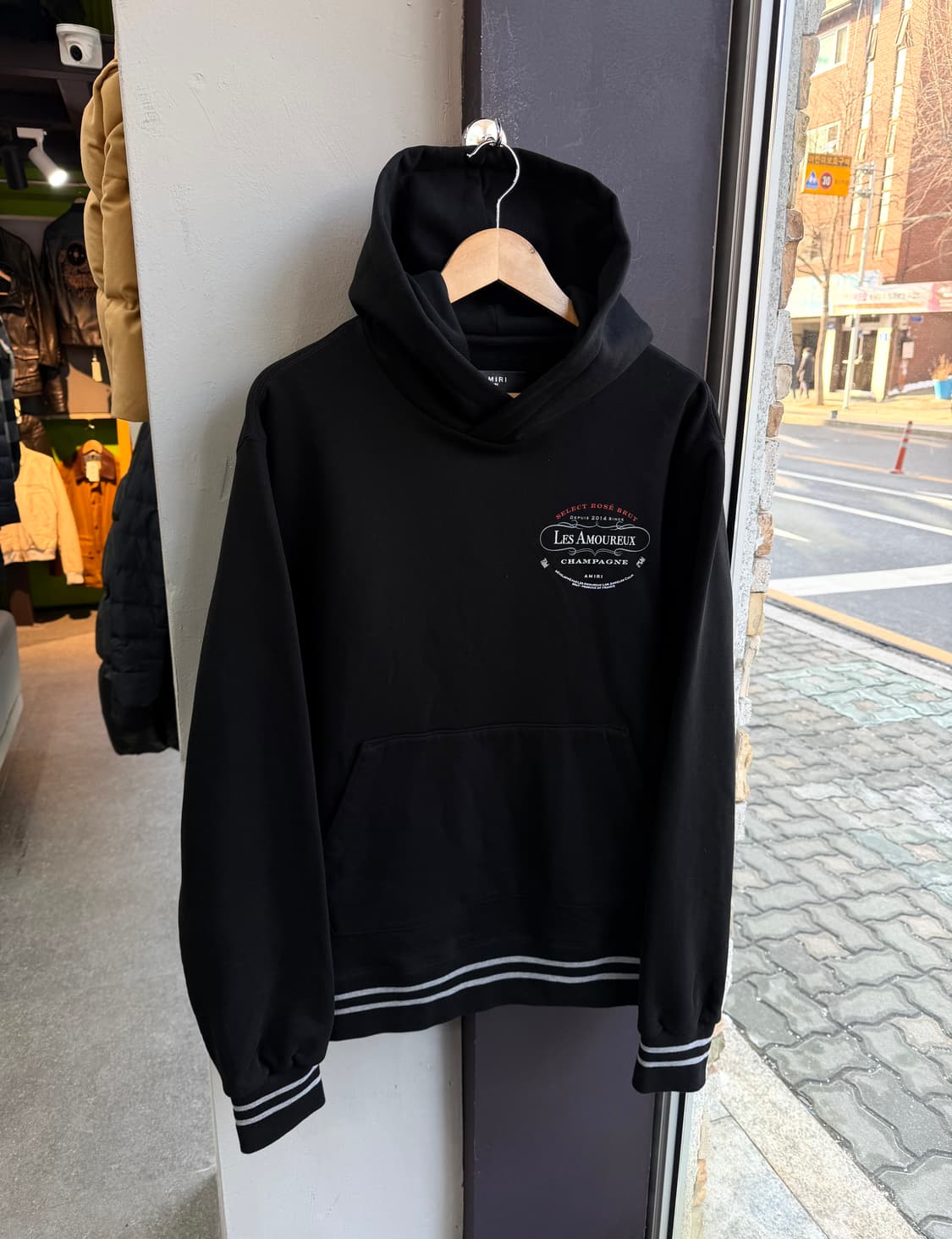 L/ 아미리 Les Amoureux 백로고 후드티 상품이미지3