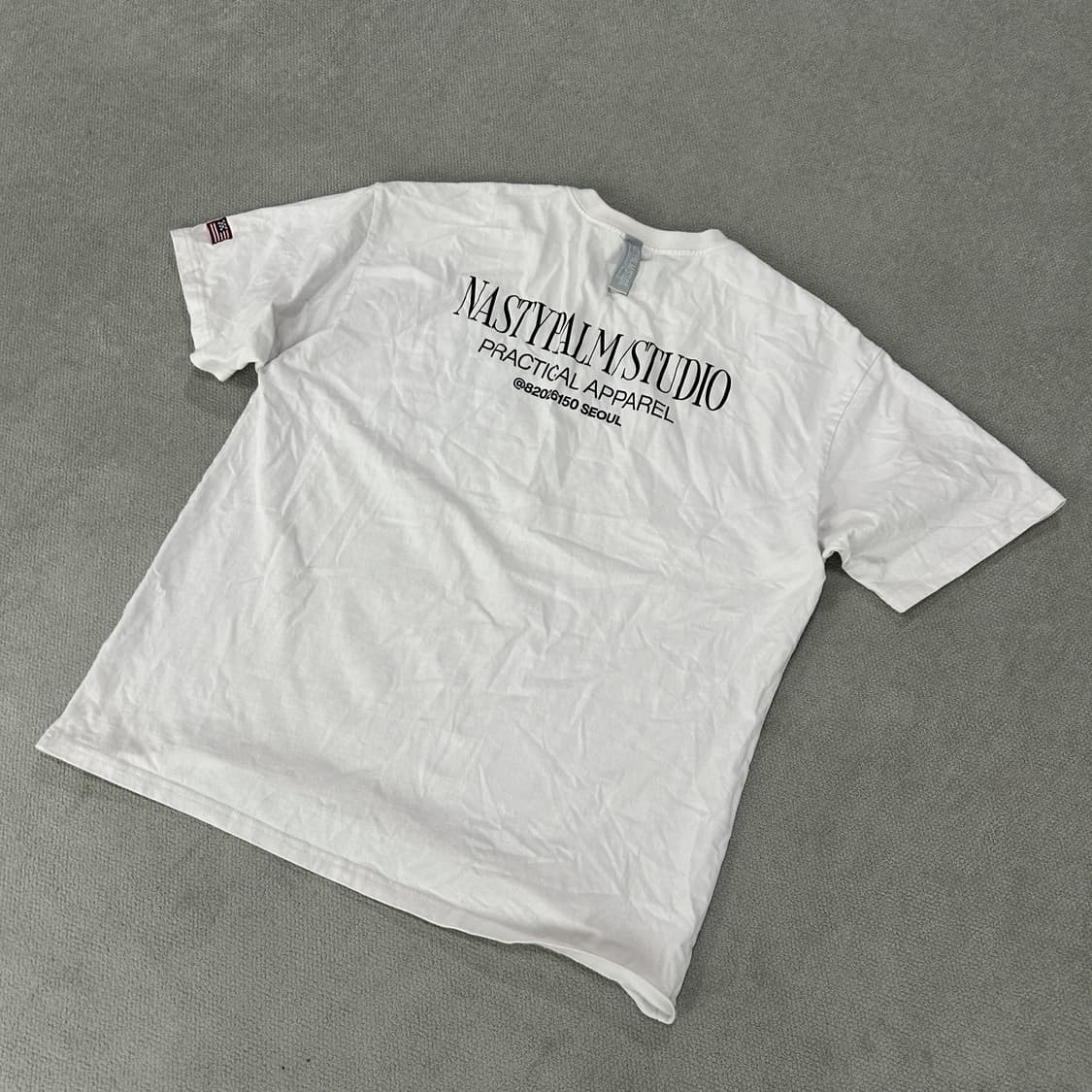 NP 화이트 반팔 티셔츠 XL 상품이미지4
