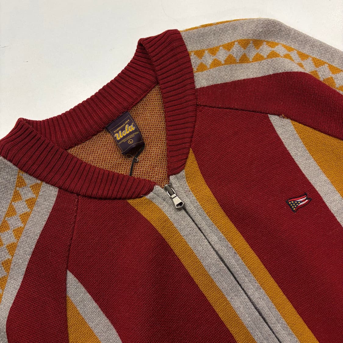 [L] UCLA 스트라이프 패턴 집업 가디건 B305 상품이미지3