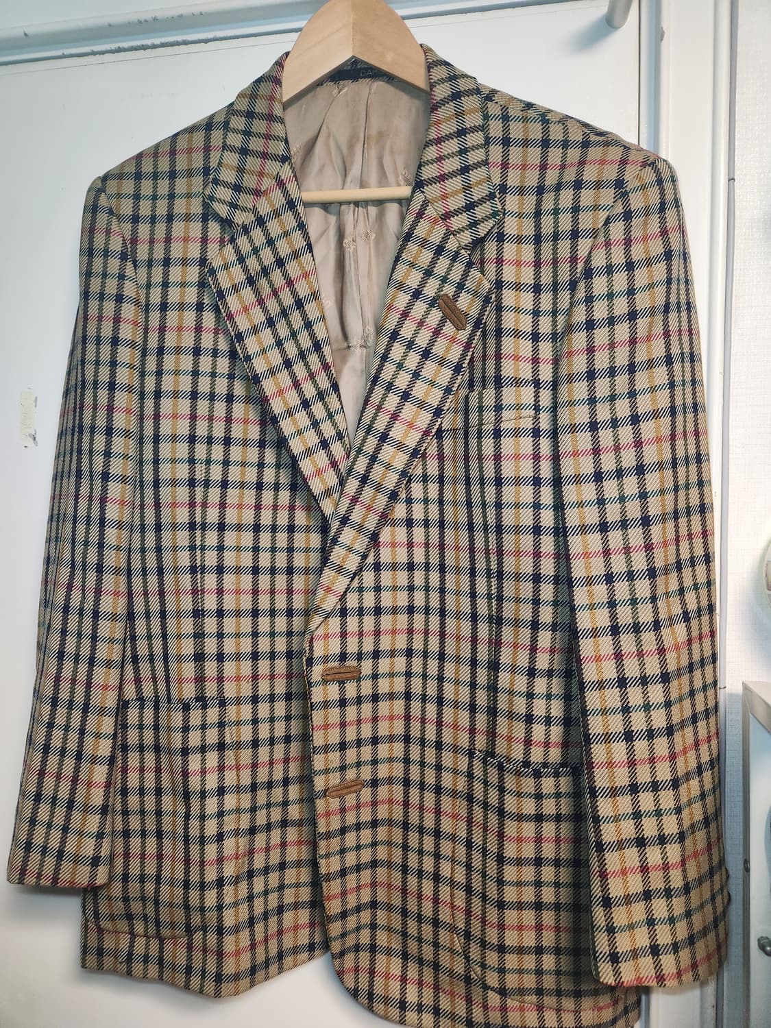 닥스 빈티지 체크 모 블레이져 M정도 상품이미지1