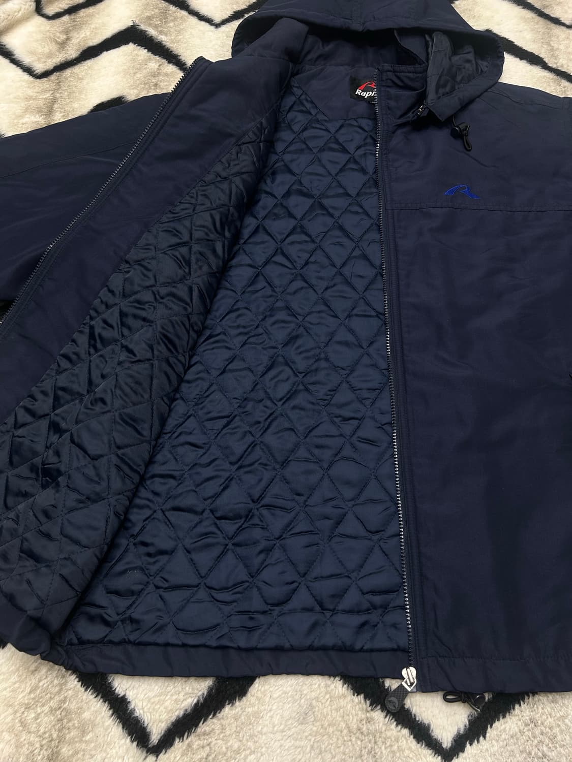[실측2Xl]라피도 올드스쿨 누빔 바람막이/네이비 상품이미지4