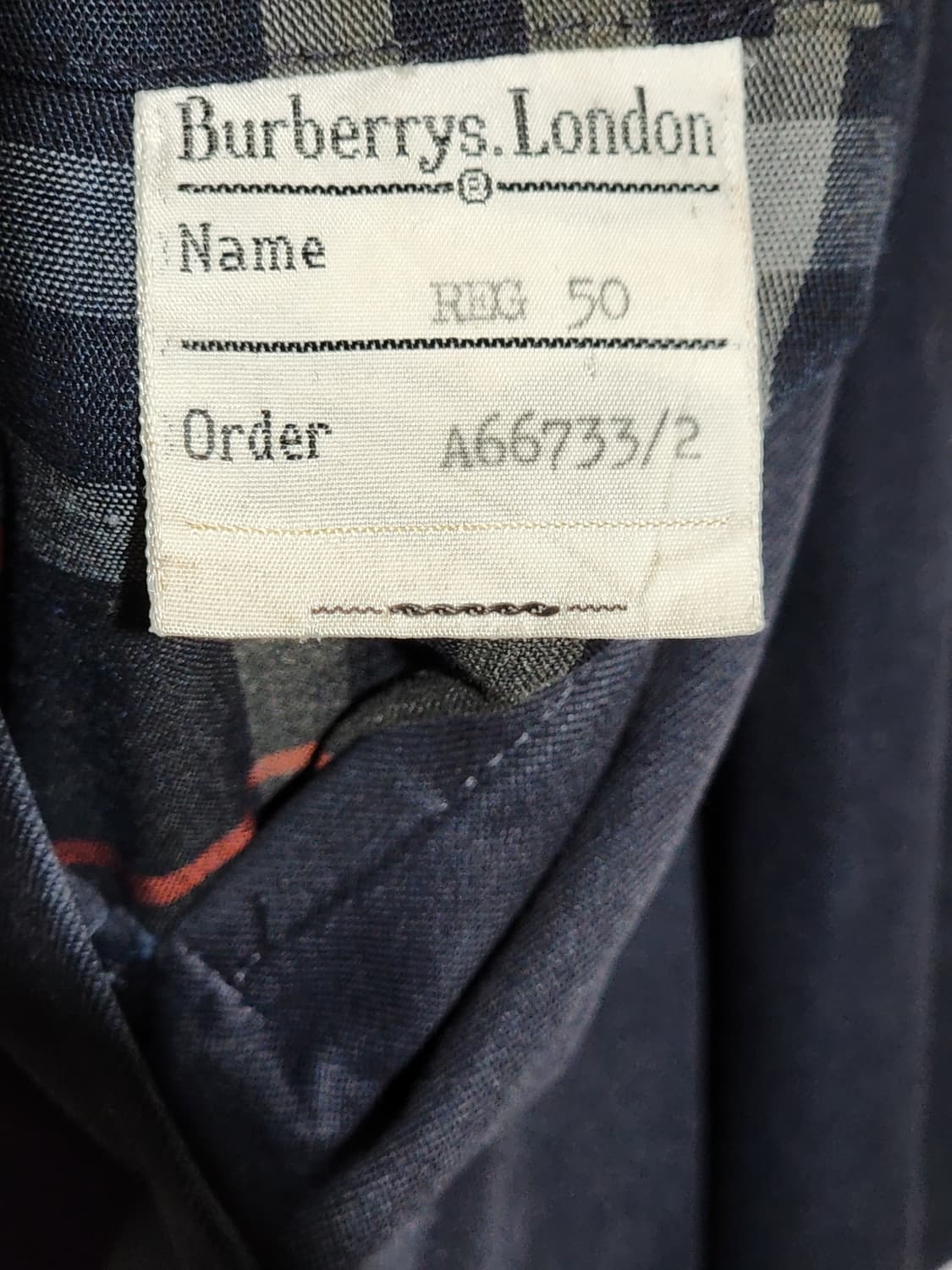 (XL) 버버리 트렌치코트 싱글 내피세트 영국판 네이비 나그랑  상품이미지4
