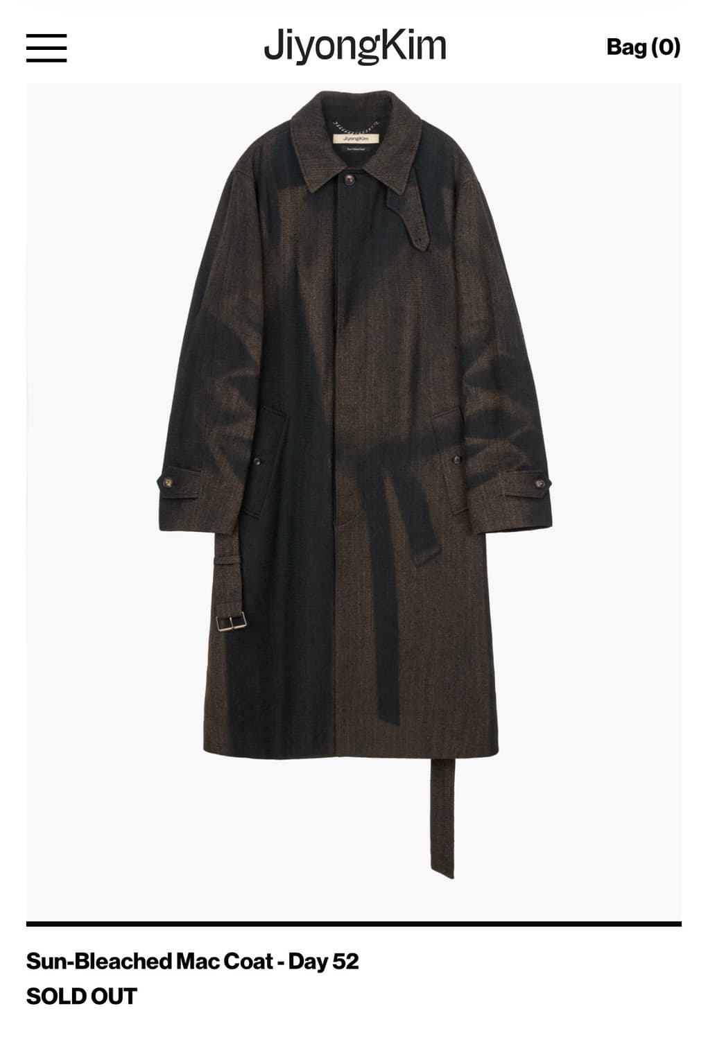 지용킴 25aw 일민미술관 선블리치 맥코트 DAY 52 M 상품이미지1