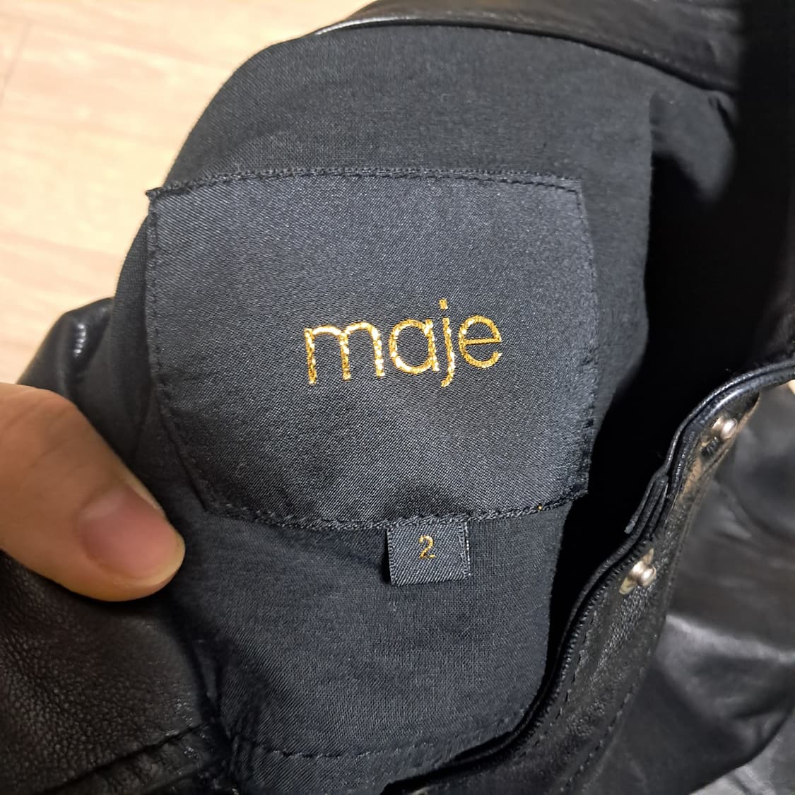 maje마쥬 양가죽 셔츠겸 자켓 블랙 55 상품이미지6