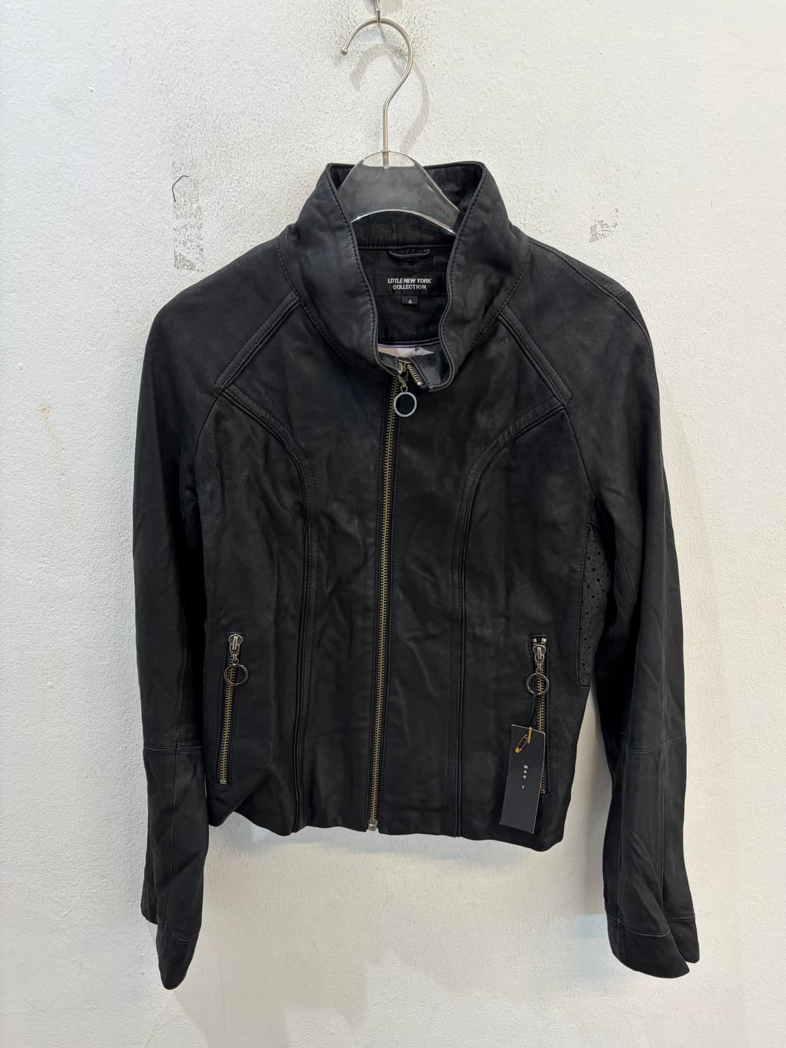 Vintage Black Leather Jacket 상품이미지1