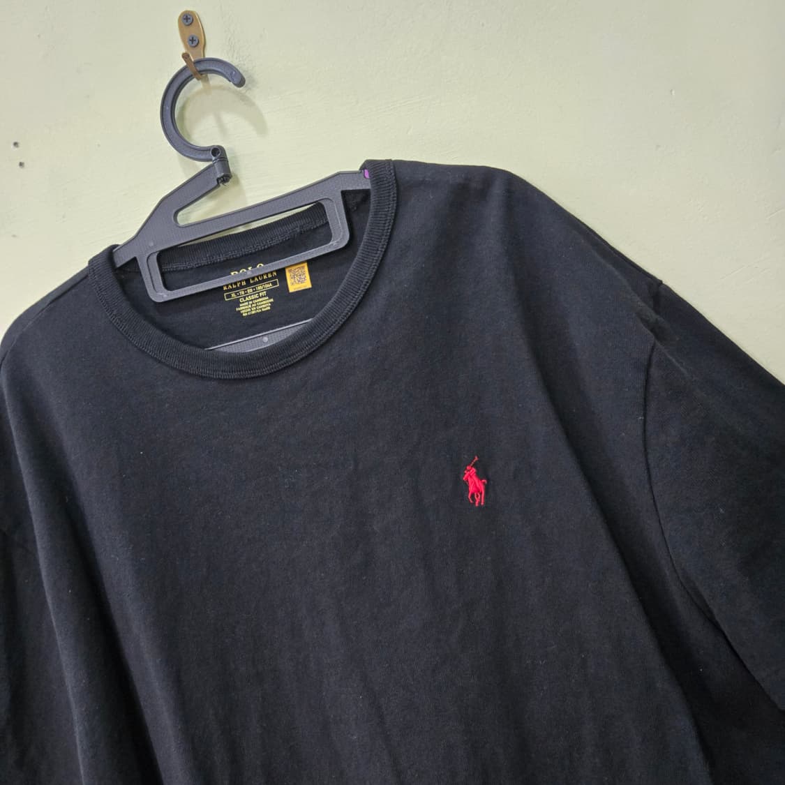 [XL] 폴로 랄프로렌 클래식핏 헤비웨이트 반팔 티셔츠 (블랙) 상품이미지3