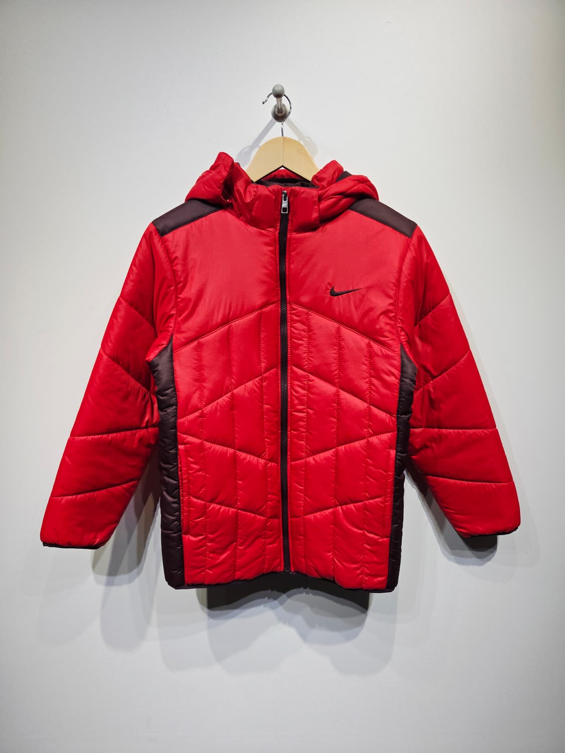 나이키 스우시 후드 패딩 자켓 레드 상품이미지2