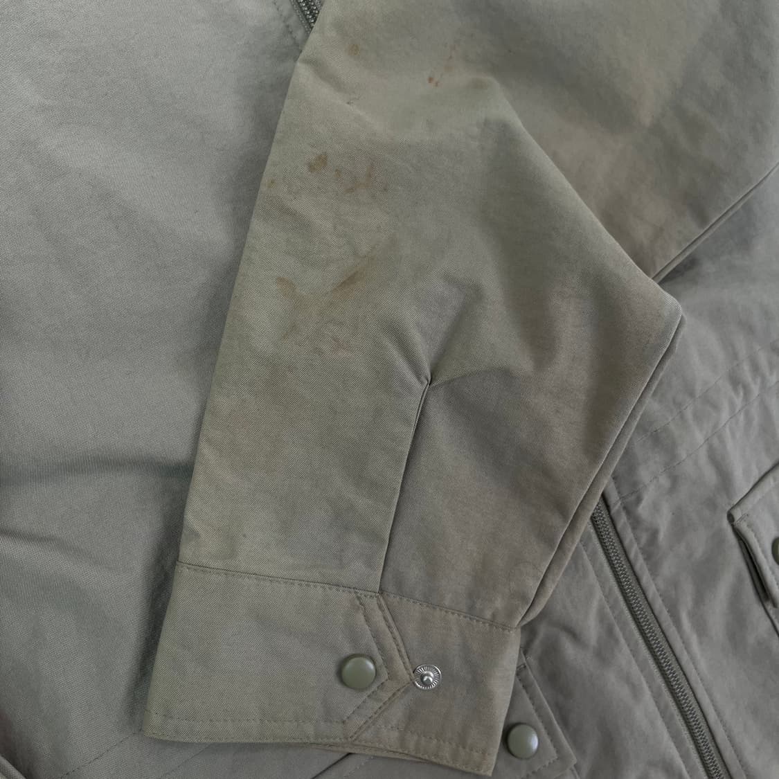 100 아디다스 코튼 카키 바이커 자켓 상품이미지4