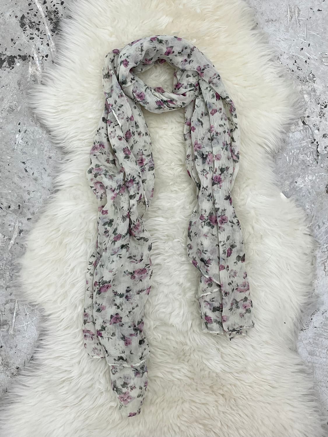 플로럴 쉬폰 머플러  상품이미지3