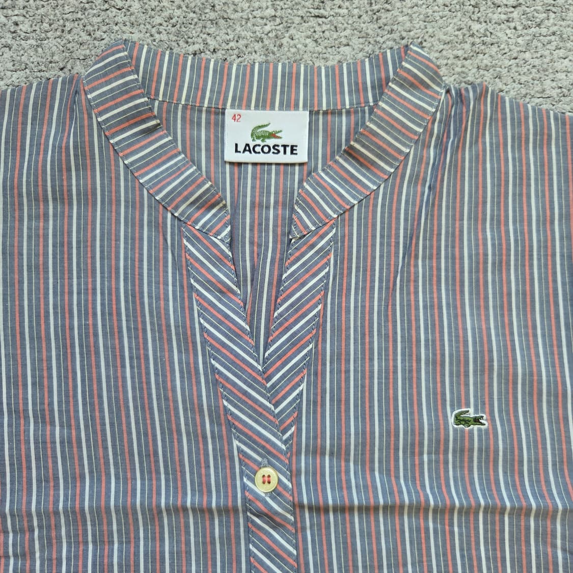 Lacoste Japan 헨리넥 7부 셔츠 M 상품이미지3