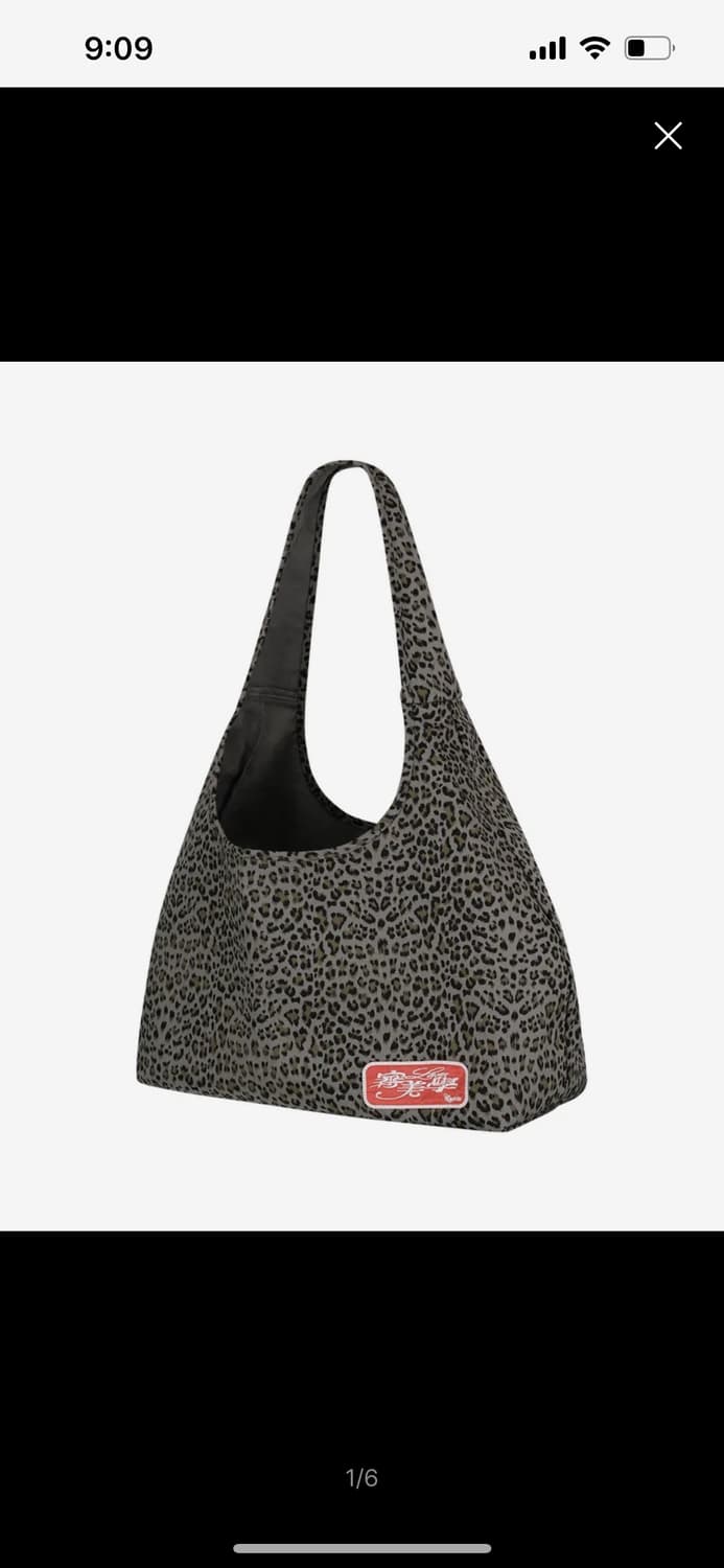 카시코 Leopard Print Shoulder Bag Blue Gray 상품이미지1