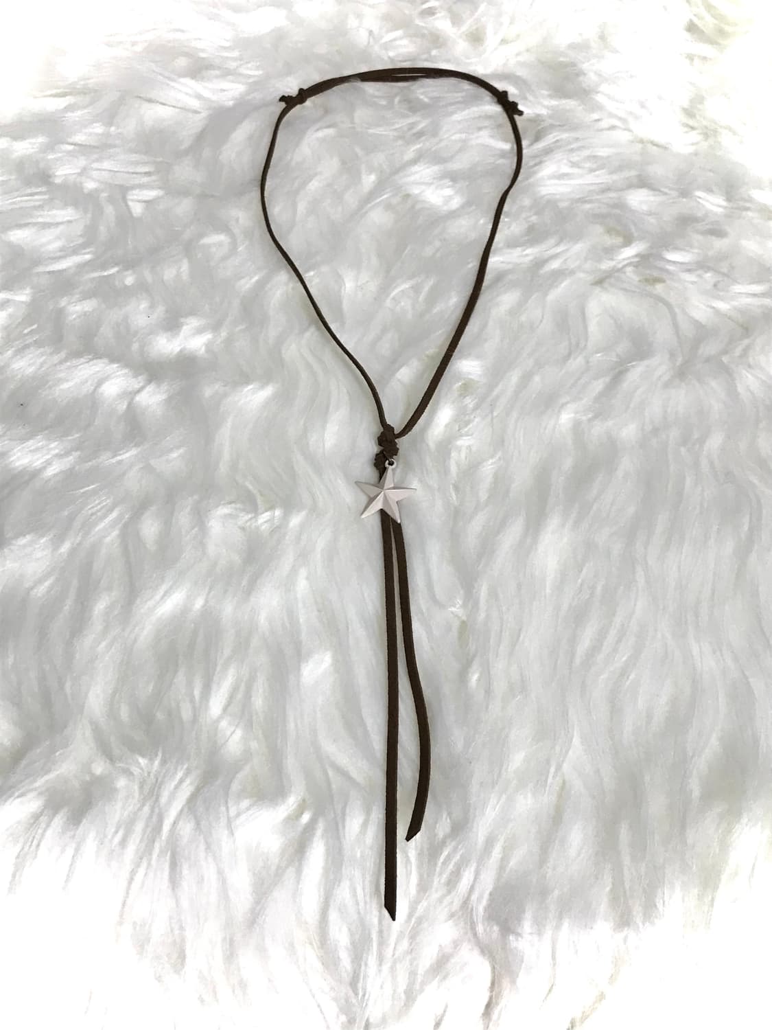 빈티지 보헤미안 웨스턴 별 스웨이드 끈 길이조절 목걸이 상품이미지2