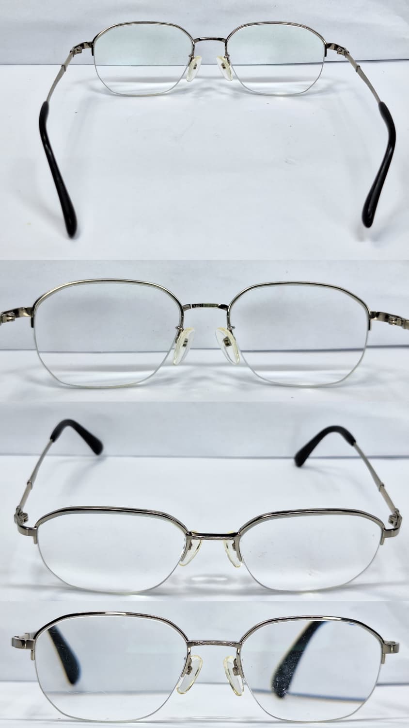 일제 공방 하이엔드 순티타늄 귀금속 세공 화이트골드 K1WG 반무테 안경 상품이미지6