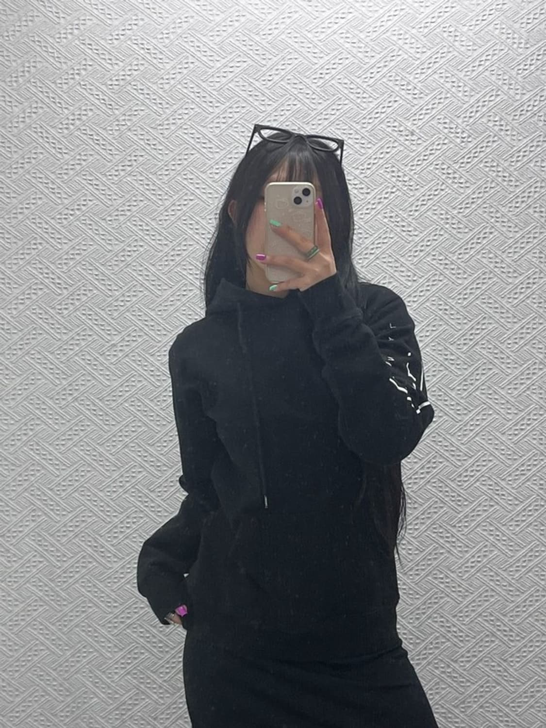 디스이즈네버댓 스트릿 힙합 슬리브 레터링 후드티 S C07180 상품이미지1