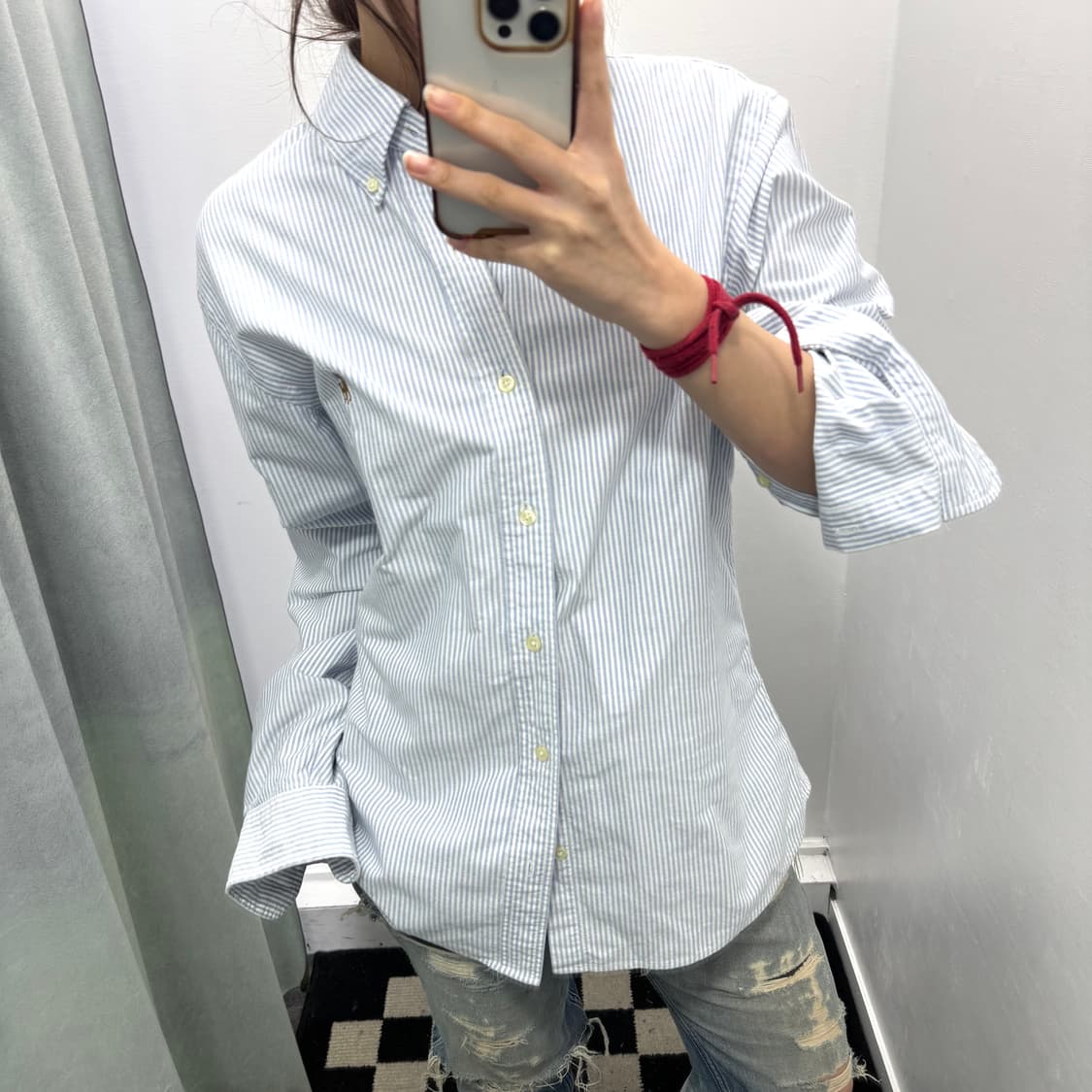 랄프로렌 블루 스트라이프 슬림핏 셔츠 상품이미지2
