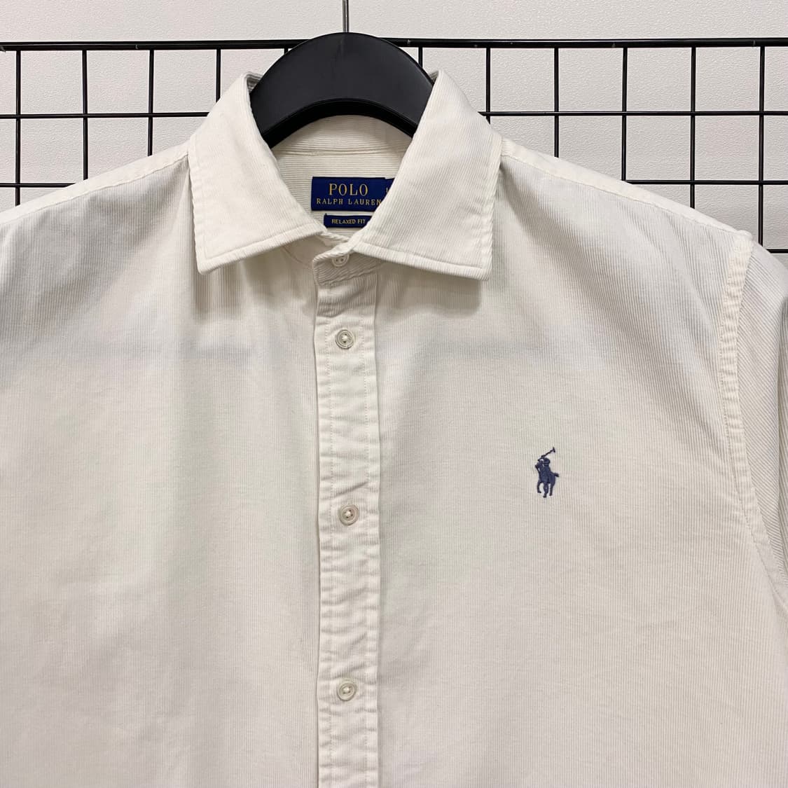 폴로 랄프로렌 QR신형 코듀로이 셔츠 아이보리 상품이미지3