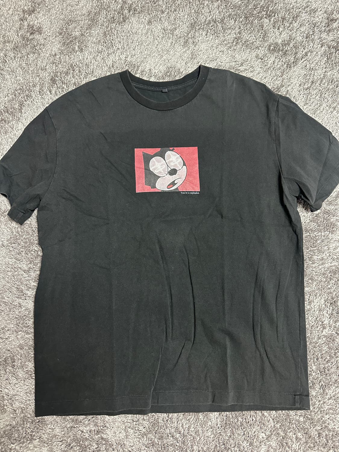 폴리테루 1011 캐피탈 그래픽 블랙 티셔츠 반팔 3 사이즈 상품이미지2