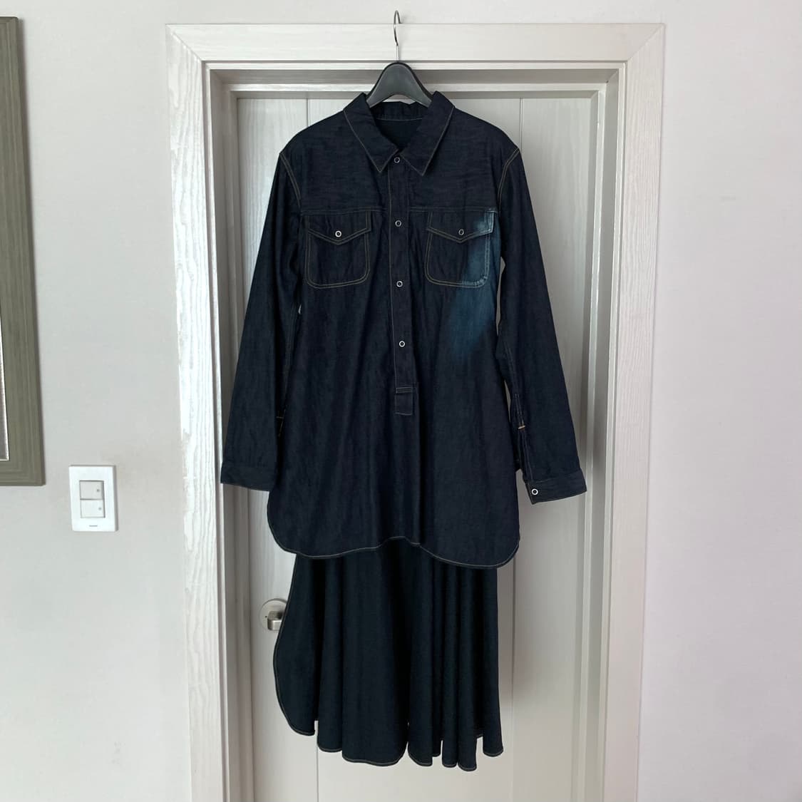 요지 야마모토 컬렉션 데님 원피스 드레스 상품이미지6
