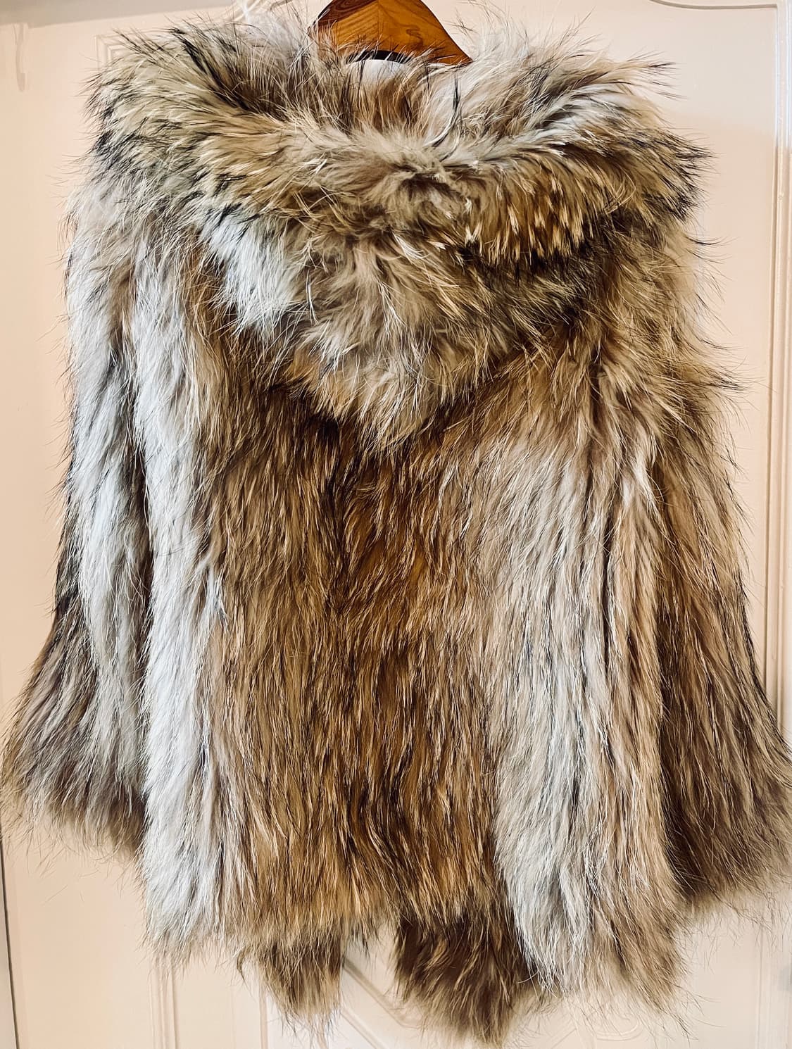 리얼 라쿤퍼 니팅 후드자켓 (S~M) 상품이미지3