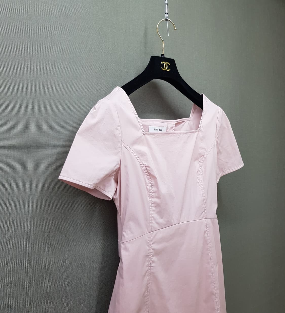 구호플러스 2025 스퀘어넥 미니 원피스 S사이즈 상품이미지3