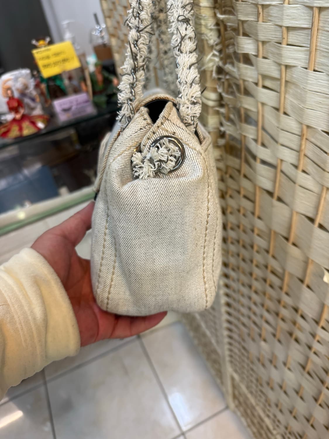 정품 프라다 데님 패티나 체인 숄더백 팝니다 상품이미지3