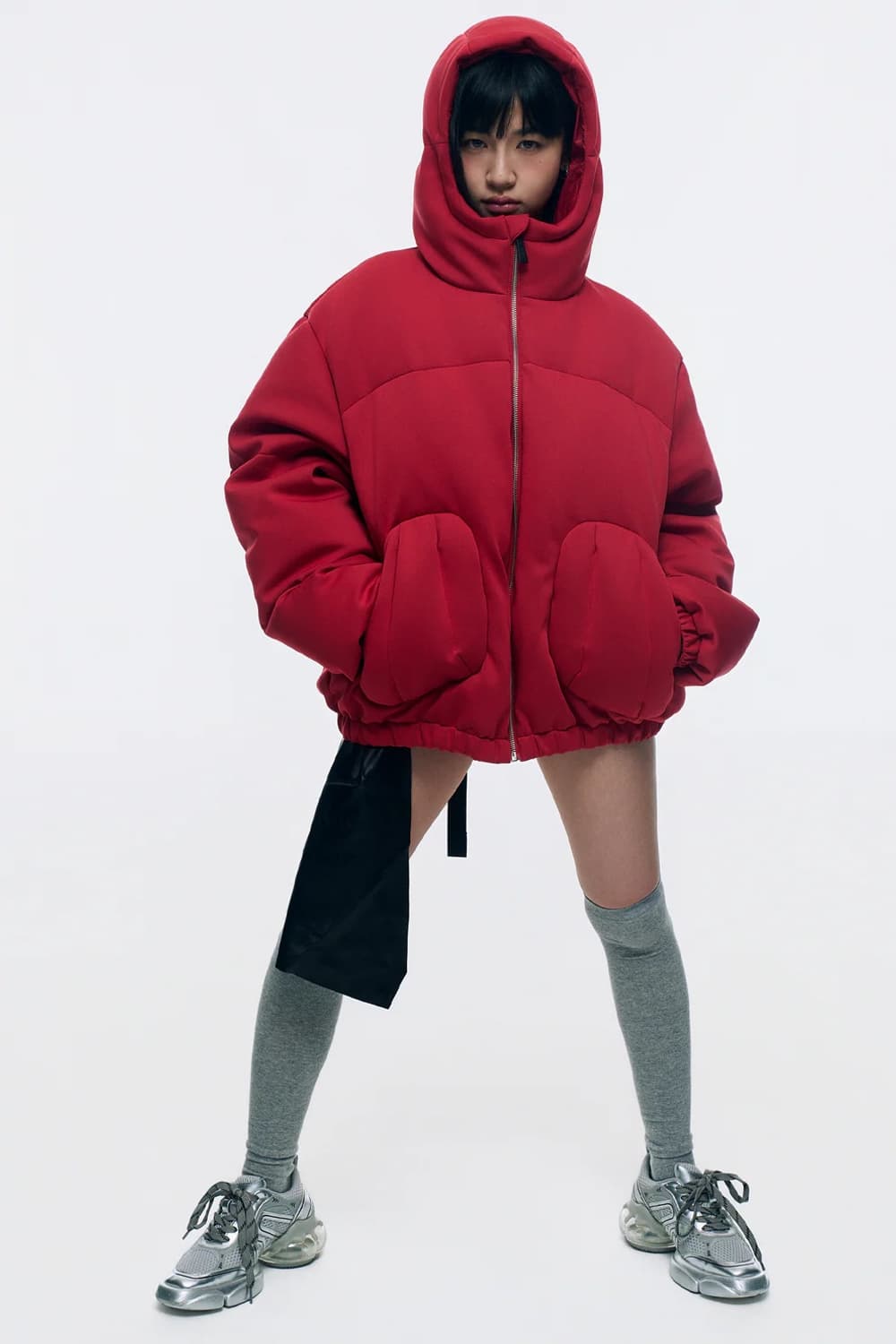 화산 텔레토비 다운 패딩 (레드) 상품이미지2