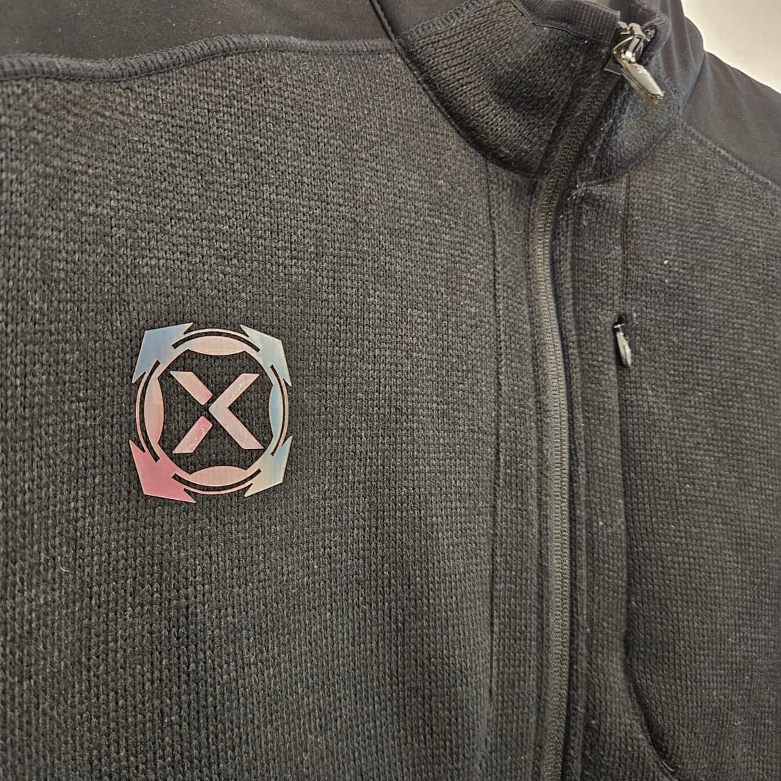 105(XL)/실측100(L)JDX 블랙 니트 집업 자켓 상품이미지2