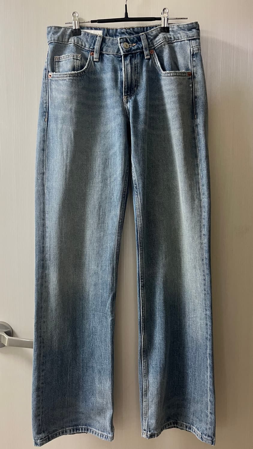 Zara 자라 JEANS TRF WIDE LEG 로우라이즈 34사이즈(블 상품이미지2