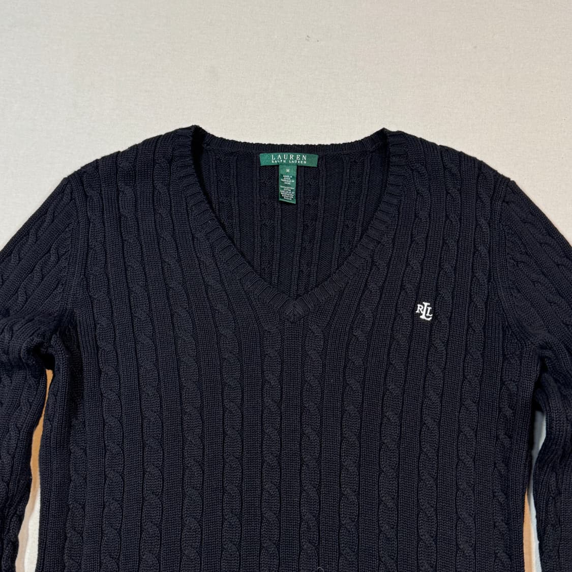 M) 폴로 랄프로렌 케이블 꽈배기 라운드넥 니트 상품이미지3