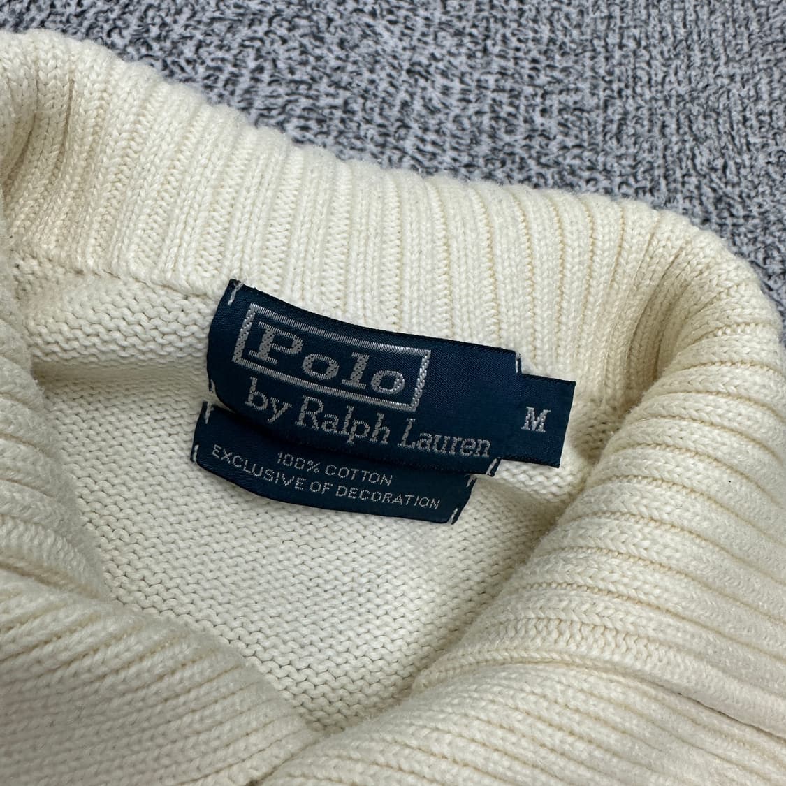 폴로 코튼 카라넥 니트 M 상품이미지4