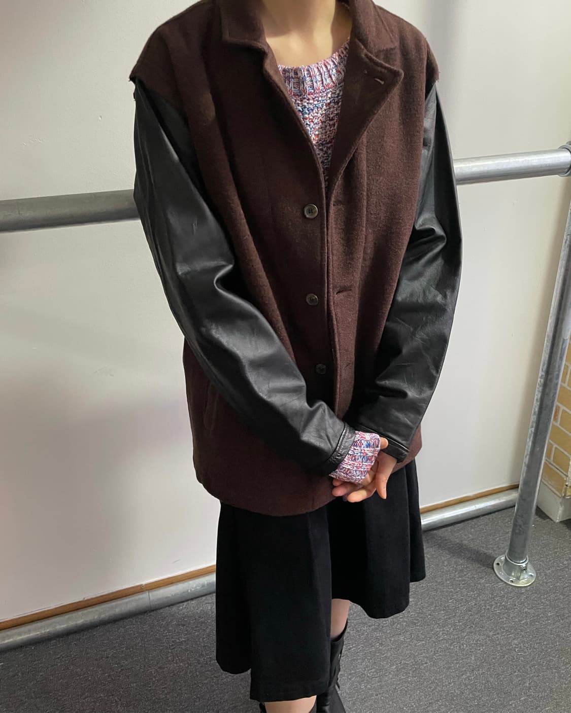 Brown leather jacket 상품이미지1