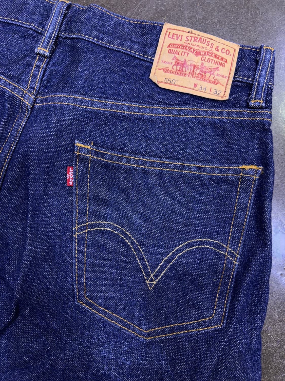 리바이스 550 00's 릴렉스핏 딥인디고 데님팬츠 34 상품이미지7