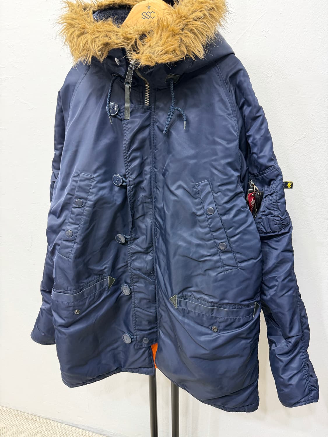 정품) 알파인더스트리 N3B 네이비 패딩 L 상품이미지3