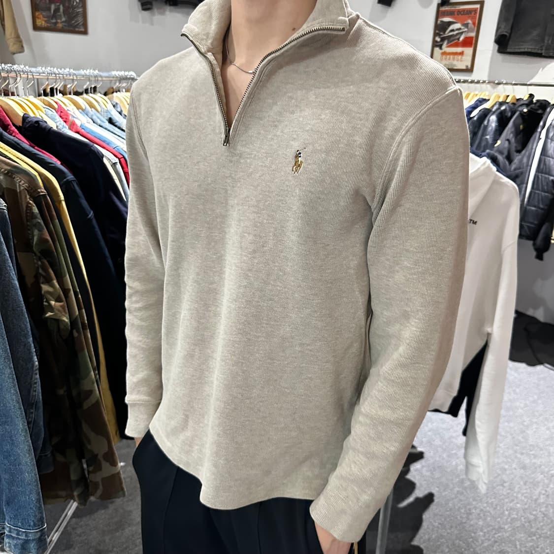폴로 랄프로렌 반집업 니트 QR ✅ 상품이미지2