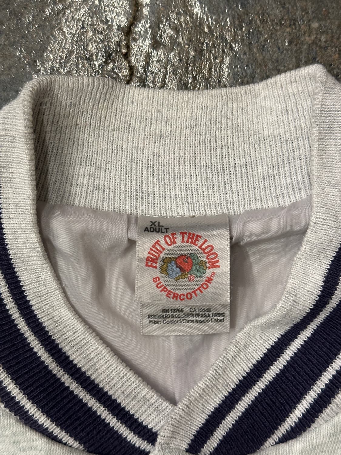 90s Fruit of the loom 프룻오브더룸 야구점퍼 XL 상품이미지4