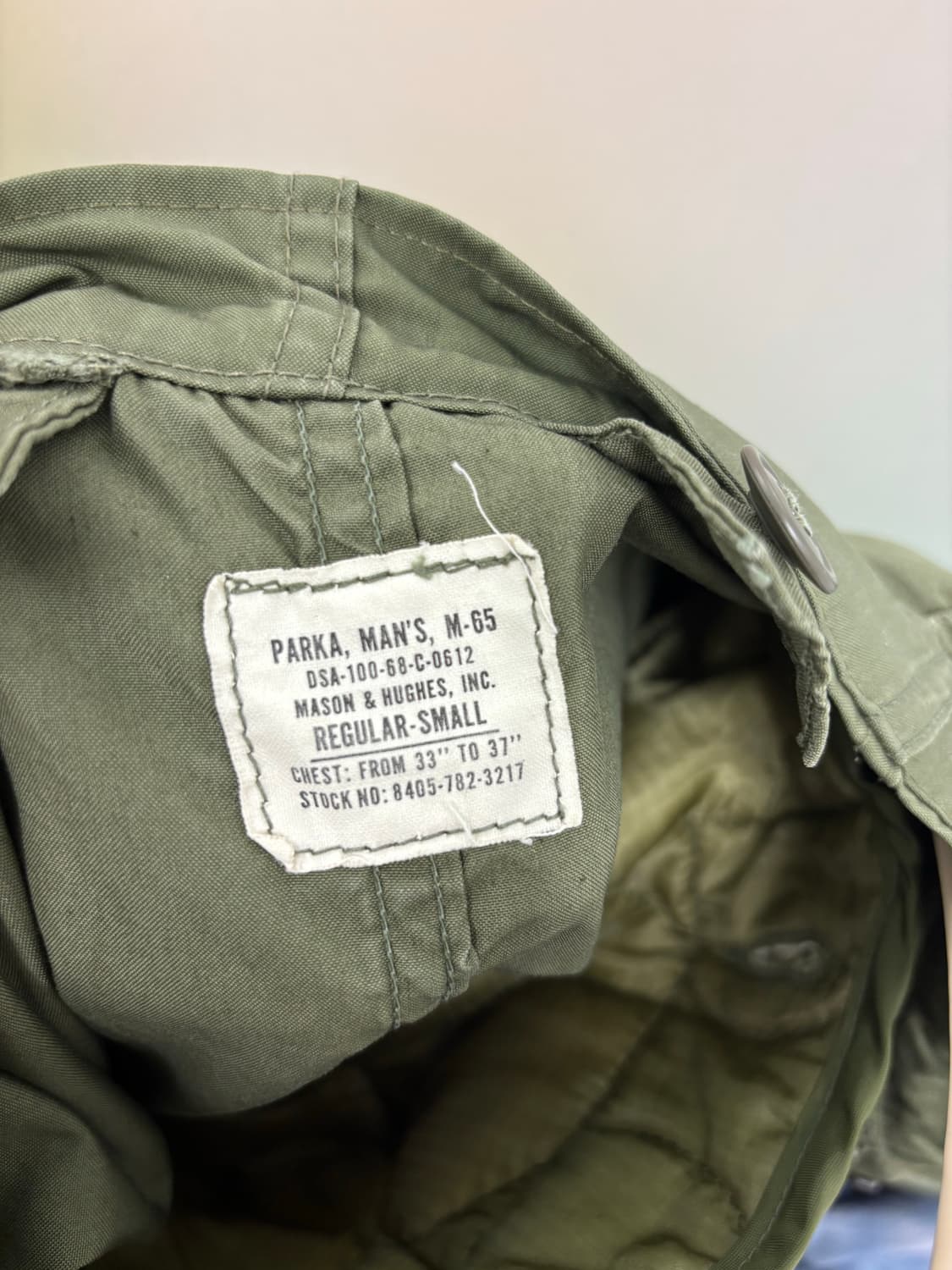 1968년 미군 US ARMY M-65 피쉬테일 파카 오리지널 상품이미지6