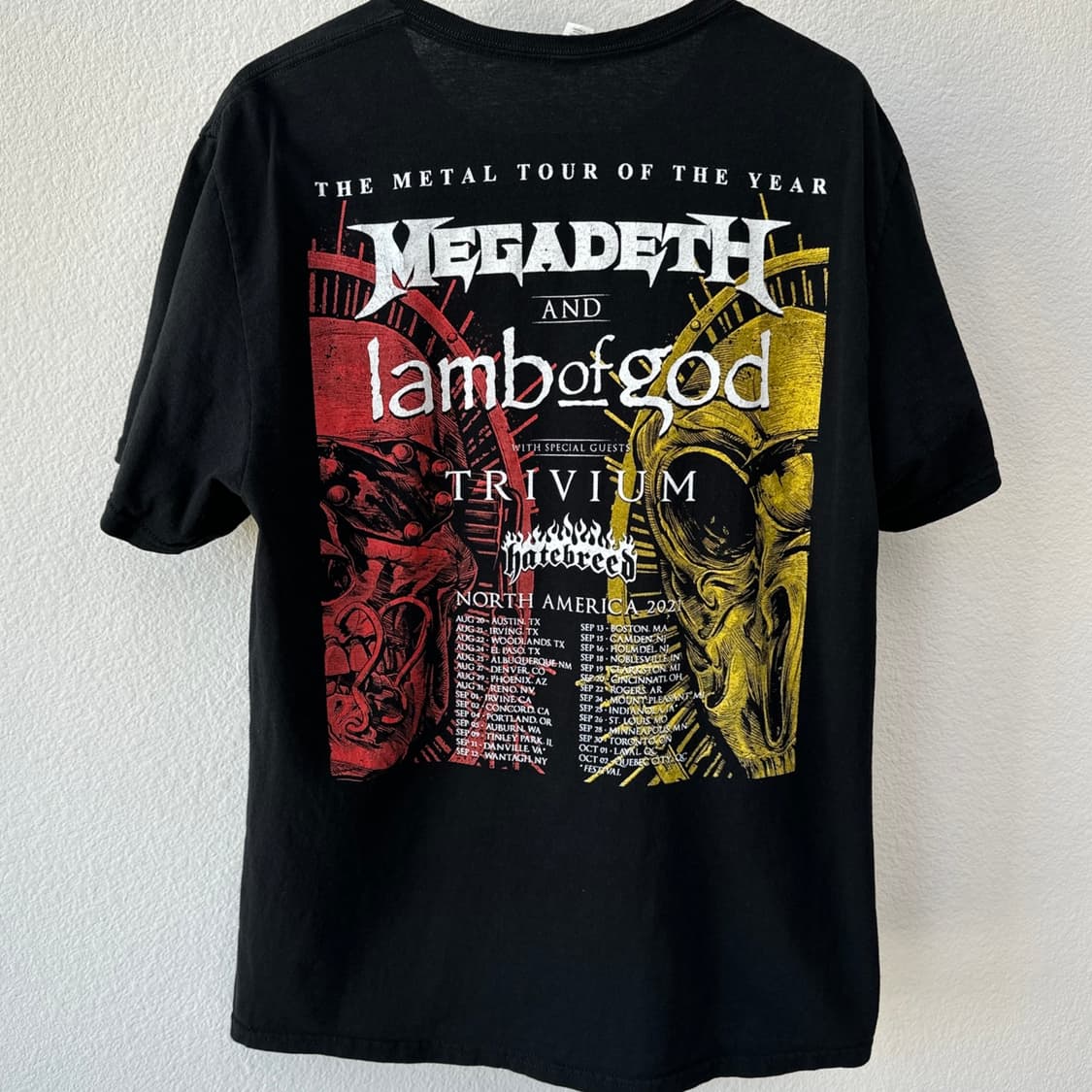 [L] 메가데스 x 램오브갓 2021 투어 반팔 티셔츠 (Megadeth 상품이미지3
