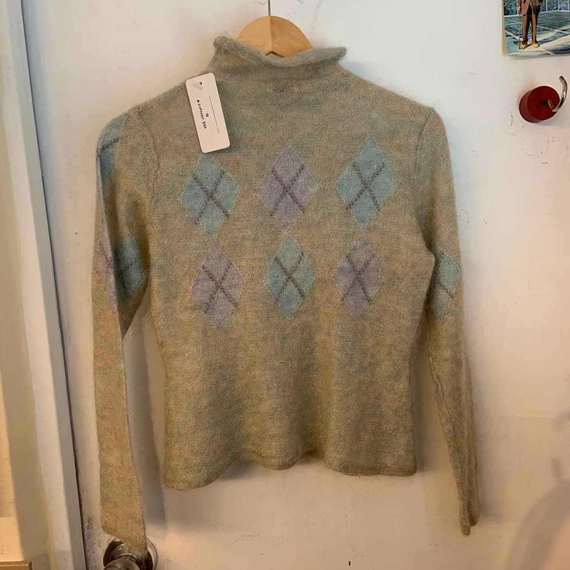 일본 빈티지 헤어리 목폴라 니트 상품이미지4