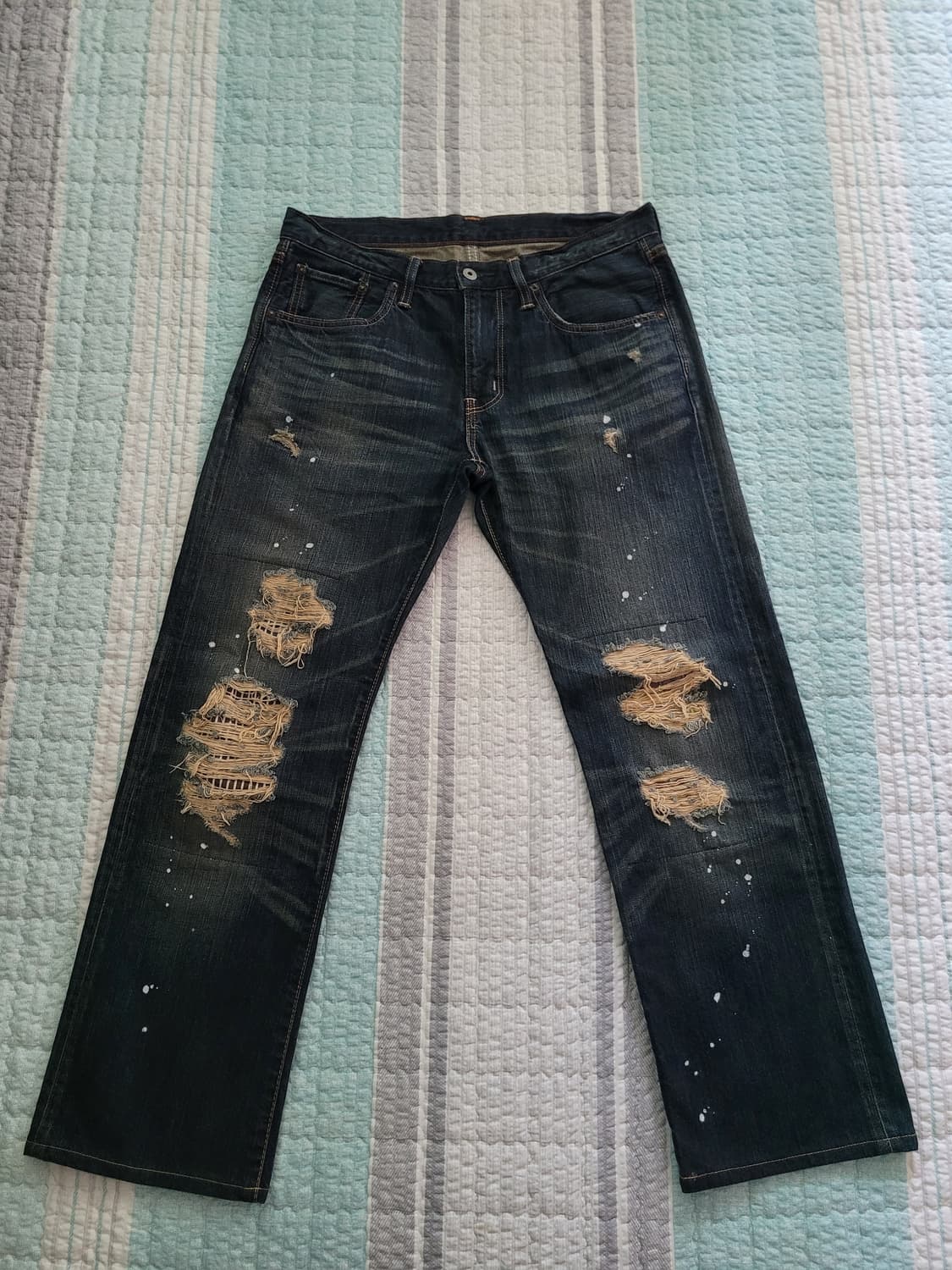 에드윈 재팬 503 Edwin 503 디스리페어 페인팅디테일진 32사이즈 상품이미지1