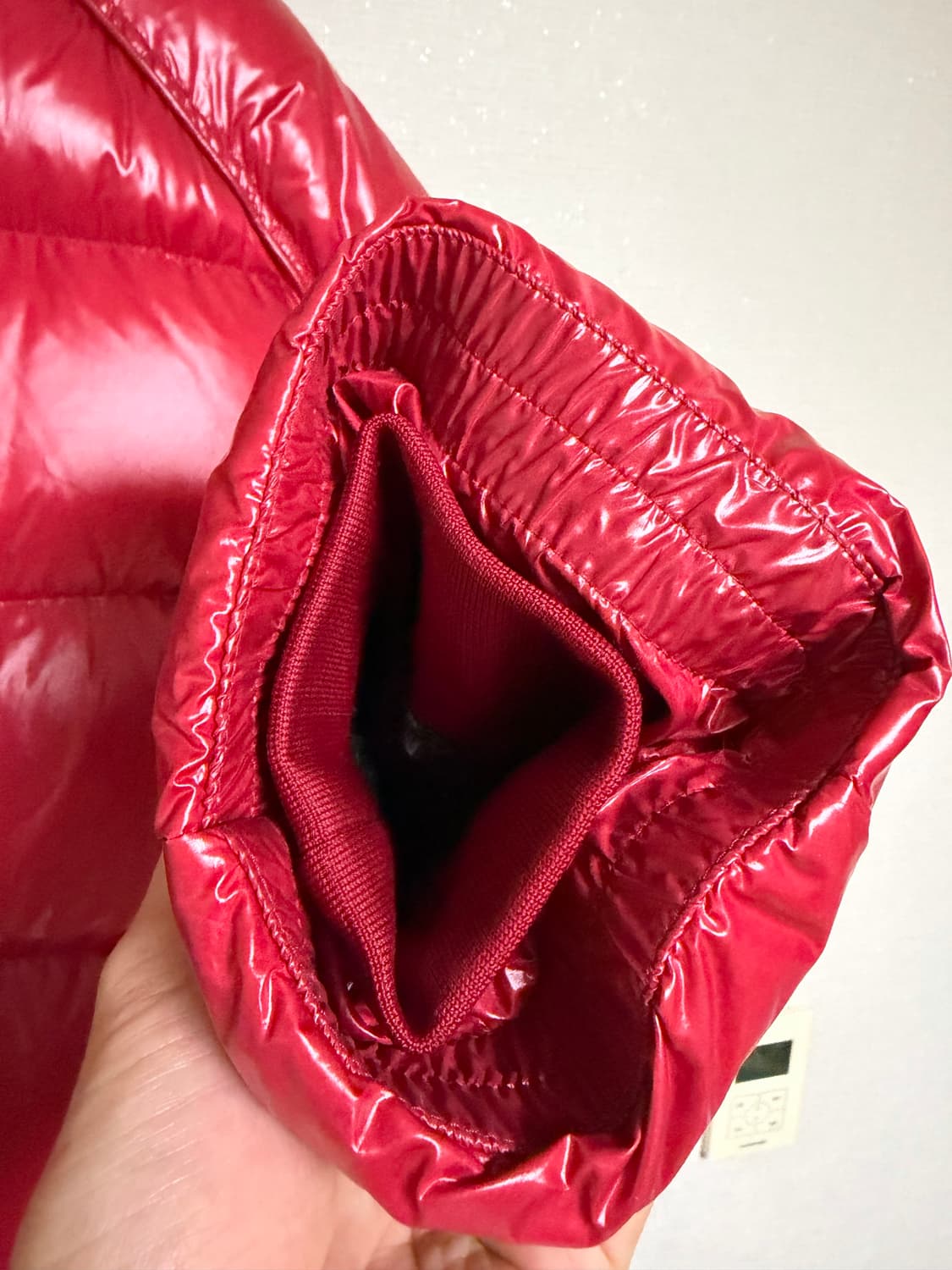 준지 168 유광 패딩 레드 상품이미지4