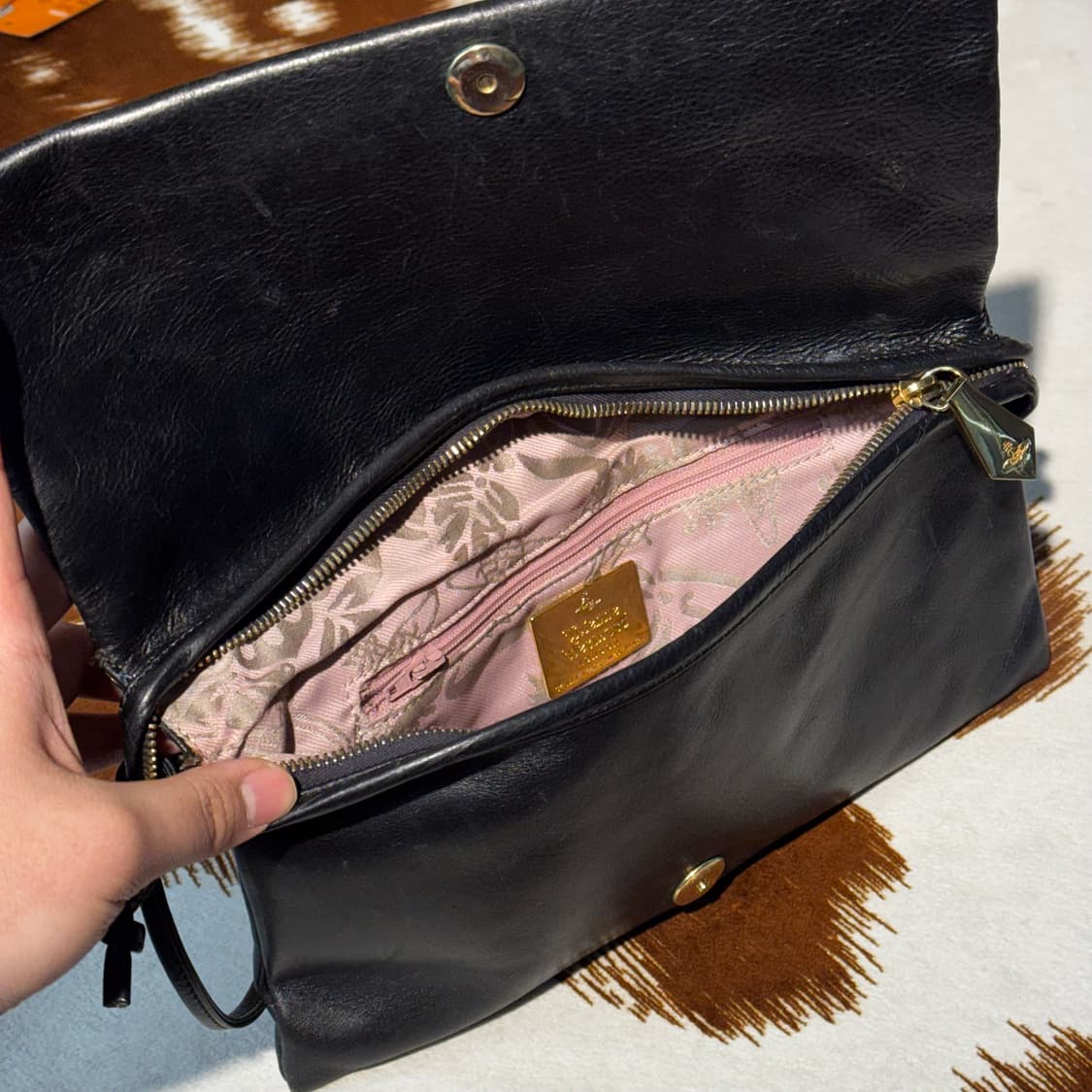 비비안웨스트우드 orb 로고 레더 숄더백 (OS) y2k 상품이미지5