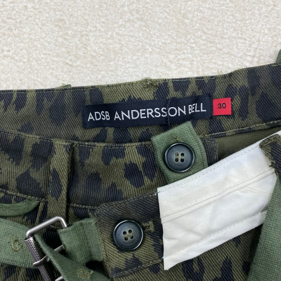 앤더슨벨 Adsb 크로스 오버 레오파드 와이드 팬츠 (30) 상품이미지7