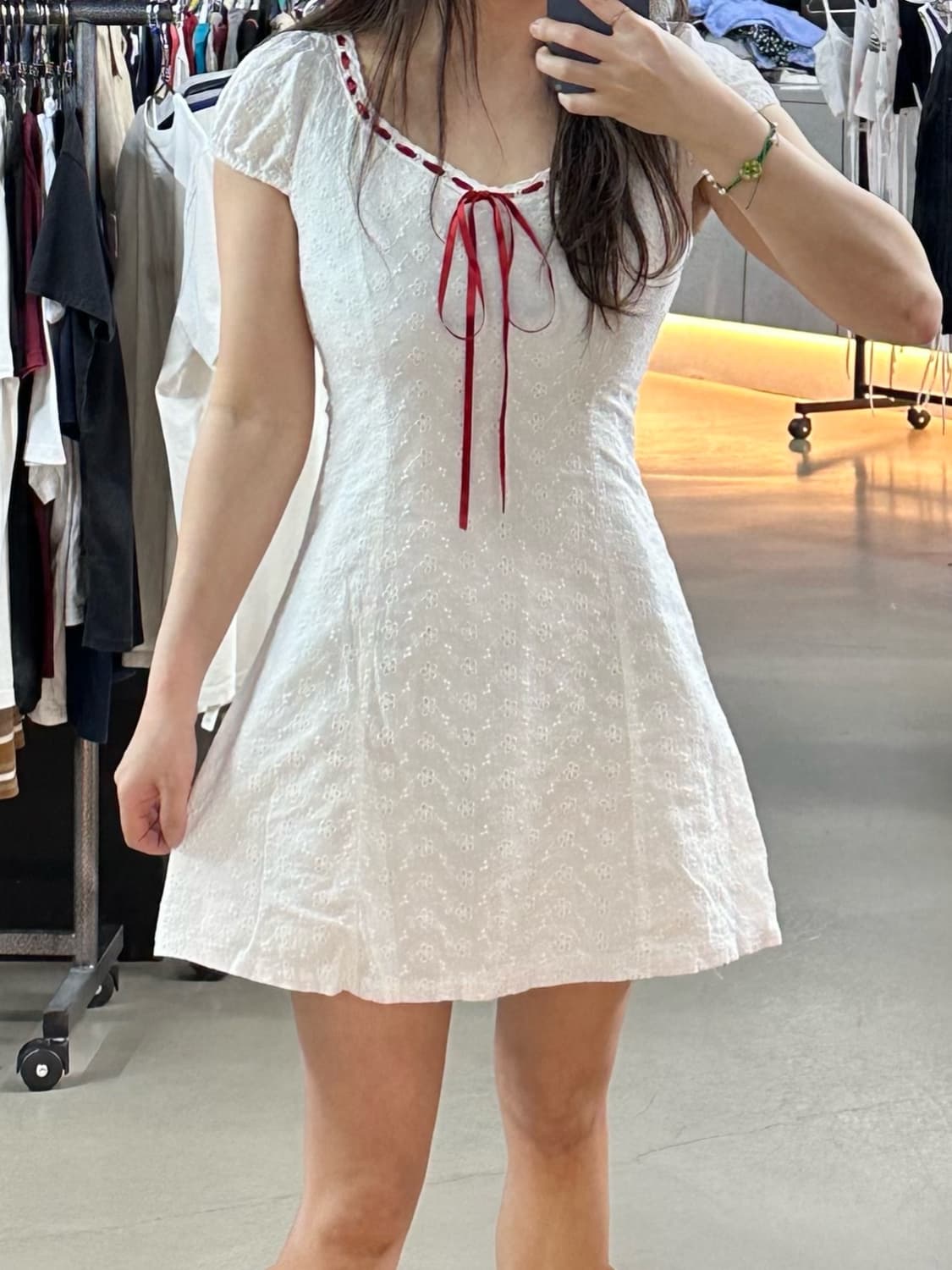 ANYWAYSUMMER 플라워펀칭 미니원피스  상품이미지1