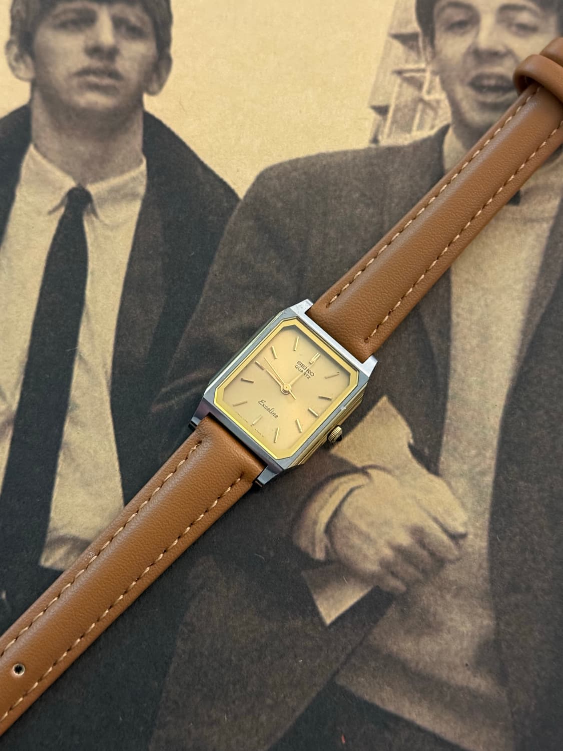 세이코 Seiko 쿼츠 스퀘어 엑셀린 브라운 레이디스 상품이미지1