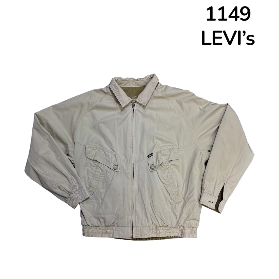  90s 리바이스 양면 카키 베이지 리버시블 블루종 자켓 잠바  상품이미지5